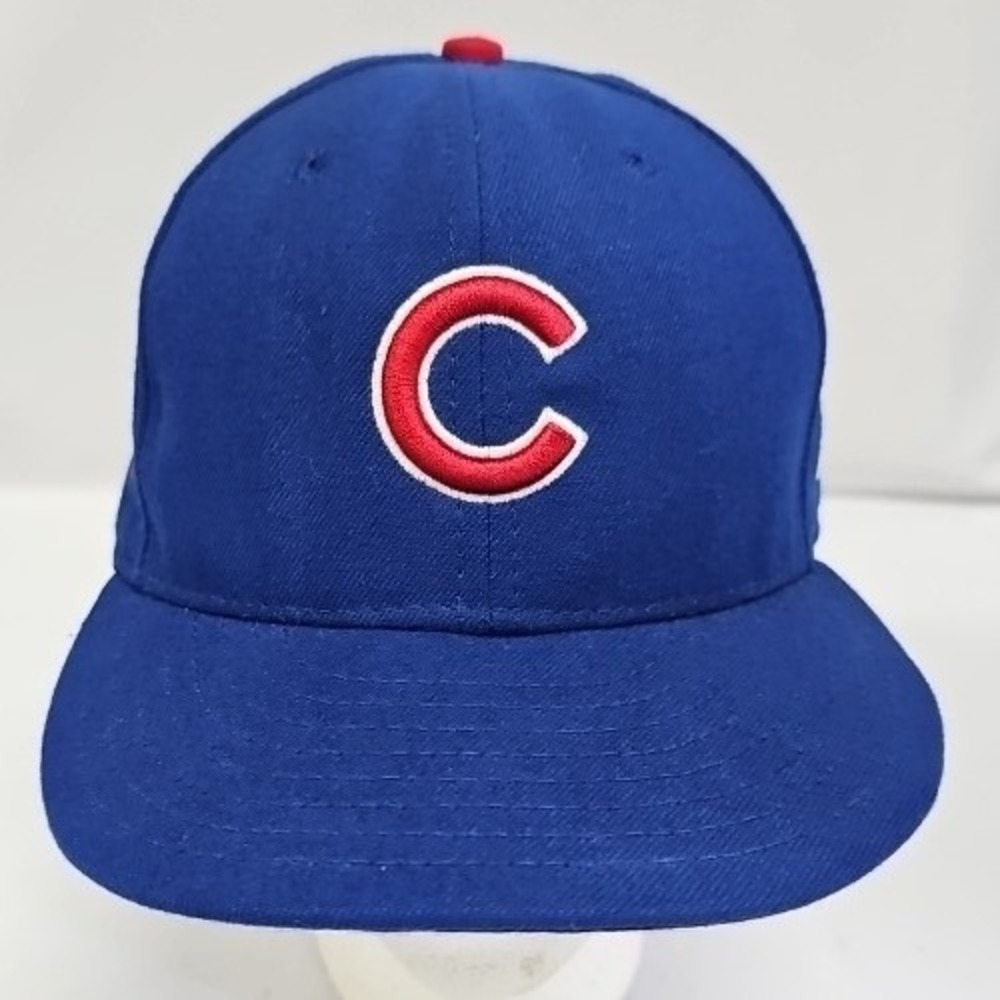 New Era 59FIFTY Chicago Cubs Kris Bryant 17 Signed Hat Blue Fitted 7 1/4 MLB Cap